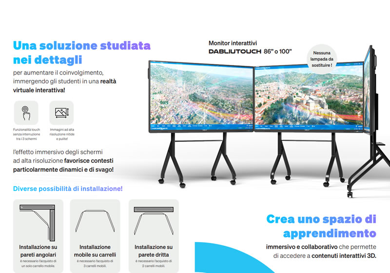 Classe 4.0 - Aula immersiva / Monitor interattivi