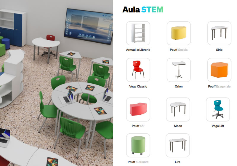 Classe 4.0 - Aula immersiva / Monitor interattivi